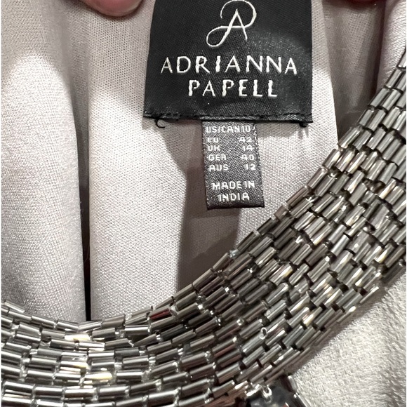 Adrianna Papell Roaring 20's Flapper Dress with Beading Slip - Picture 4 of 5